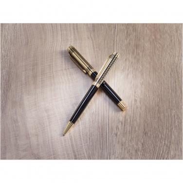Logo trade promotional merchandise image of: Legato ballpoint and rollerball pen set